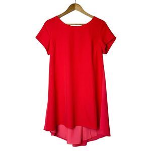 Umgee Red High Low Chiffon Back Dress Size Small NWT